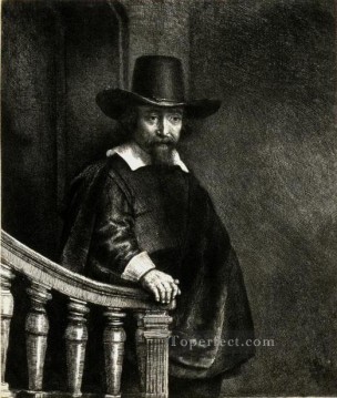 レンブラント・ファン・レイン Painting - エフライム・ボーナス ユダヤ人医師 SIL 肖像画 レンブラント